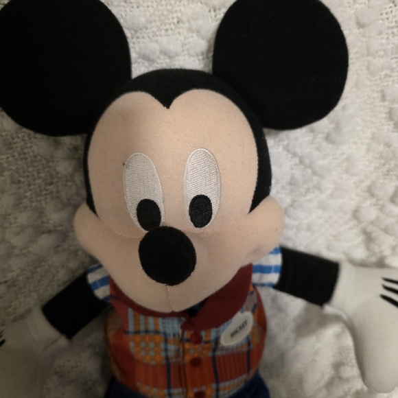 Disney Mickey Mouse Plush Toy - Black, White, Red, Blue, Orange - Picture 4 of 7